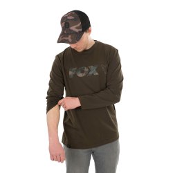 Fox Koszulka Khaki/Camo Raglan Long Sleeve T-Shirt- XXXL