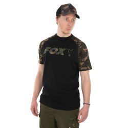 Koszulka Fox Black/Camo Raglan T-Shirt XL