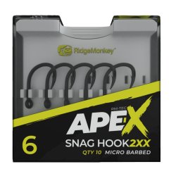 RidgeMonkey - APE-X Snag Hook 2XX Barbed Rozm.4 - haczyki