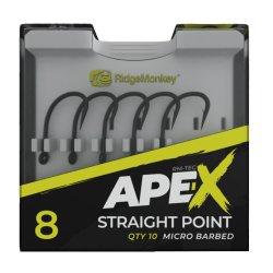 RidgeMonkey - APE-X Straight Point Barbed Rozm.6 - haczyki