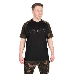 Koszulka FOX Black / Camo Outline T - 2XL